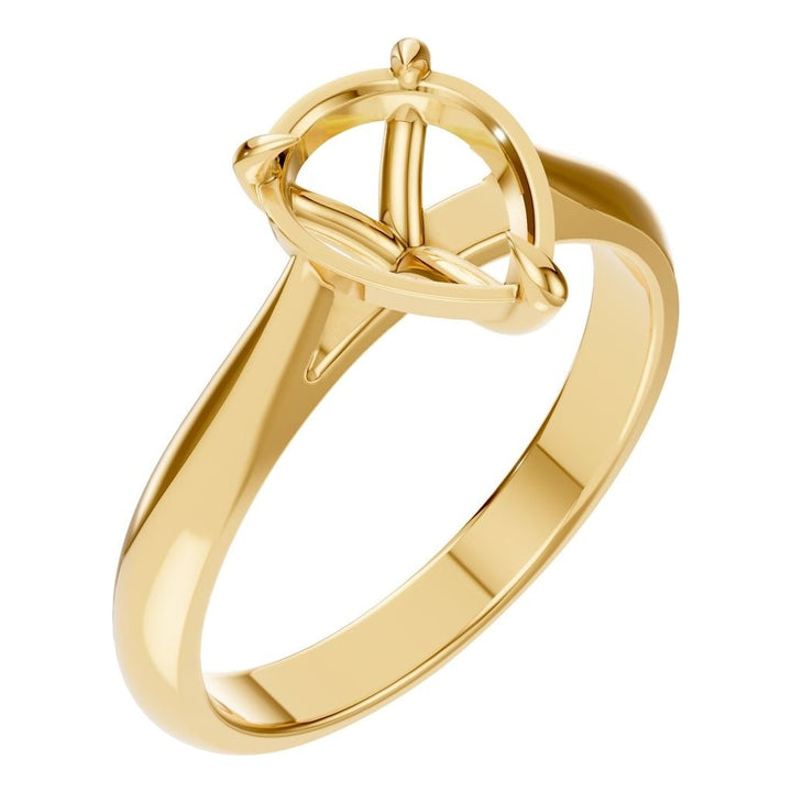 Solitaire Ring Mounting - Pear 9x7mm