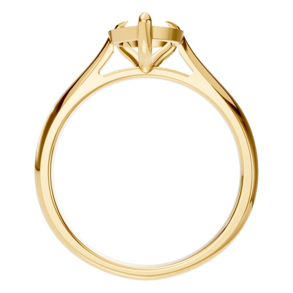 RI-6434 Yellow Gold Ring UNSET - Top View