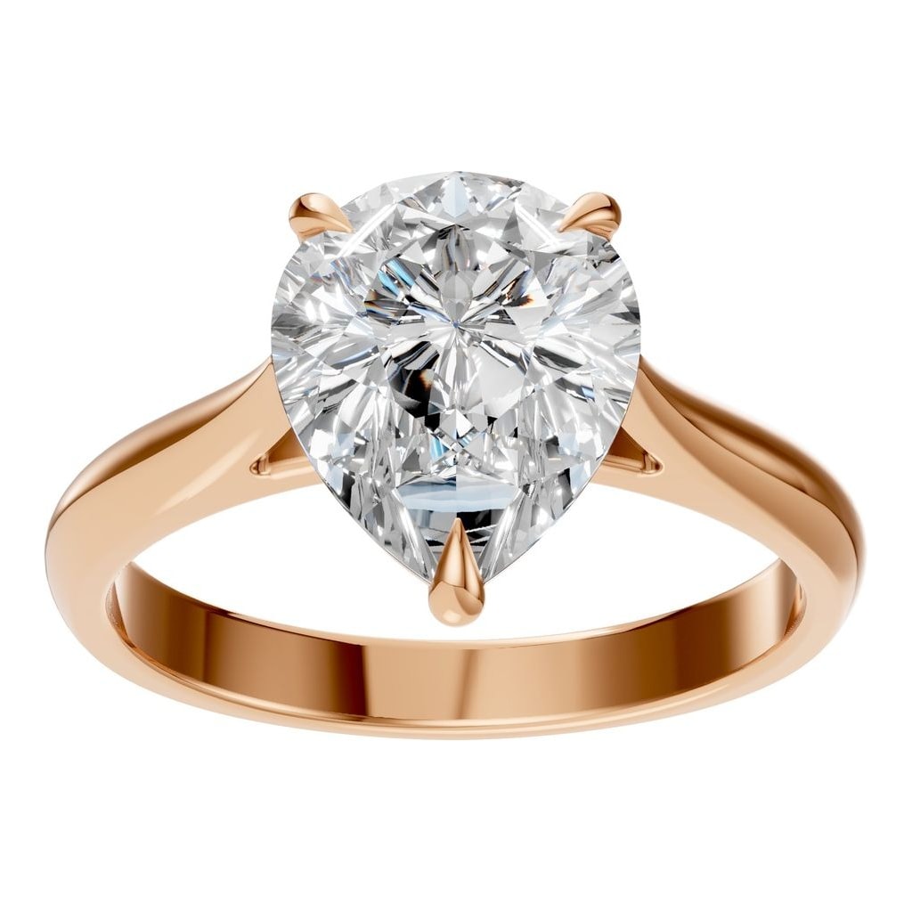 RI-6434 Rose Gold Ring SET - Front View