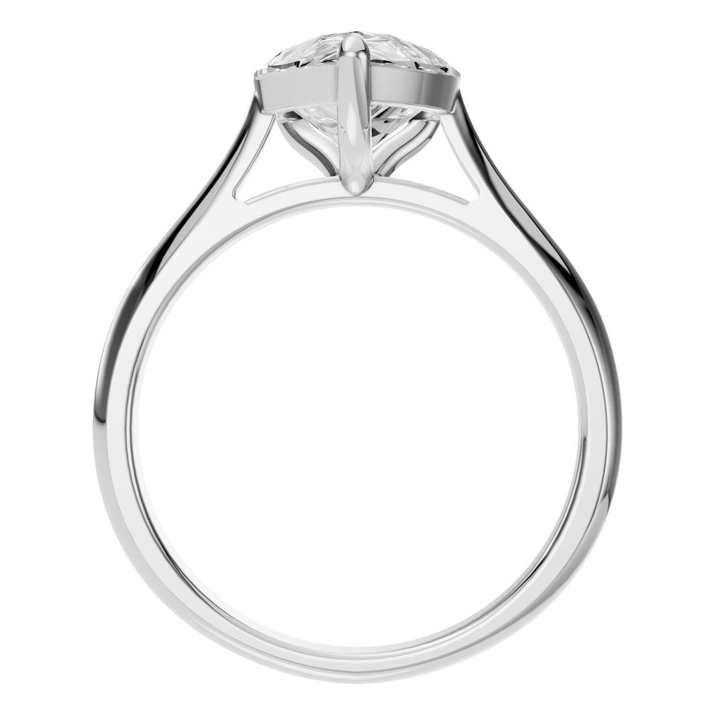 RI-6434 White Gold Ring SET - Top View