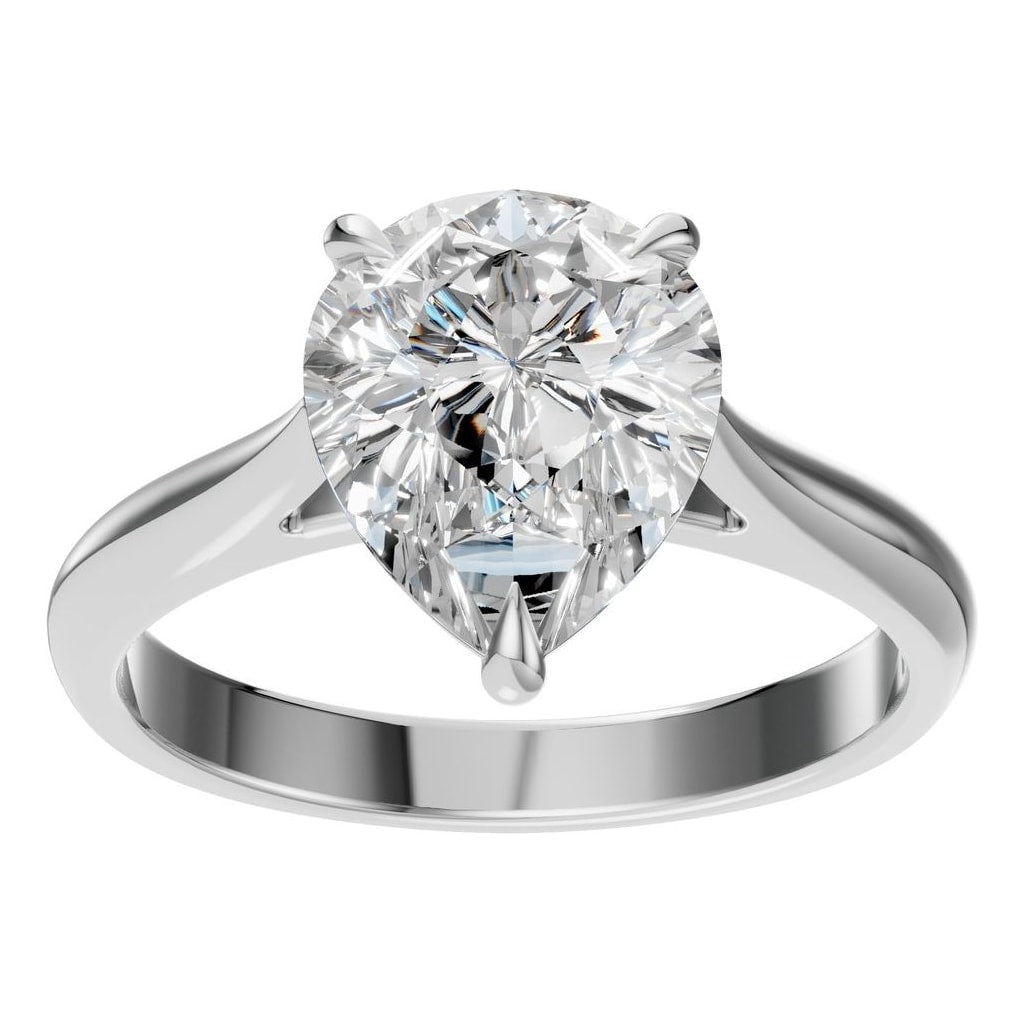 RI-6434 White Gold Ring SET - Front View