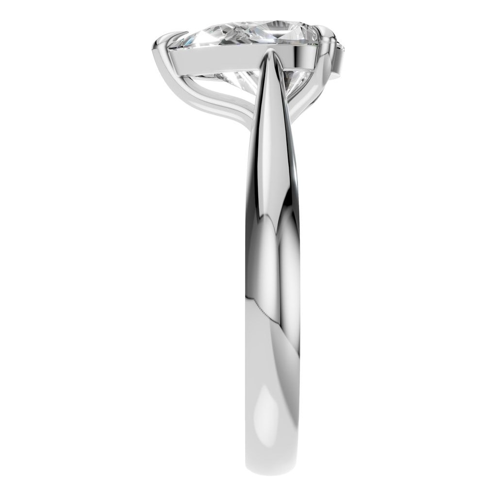 RI-6434 White Gold Ring SET - Side View