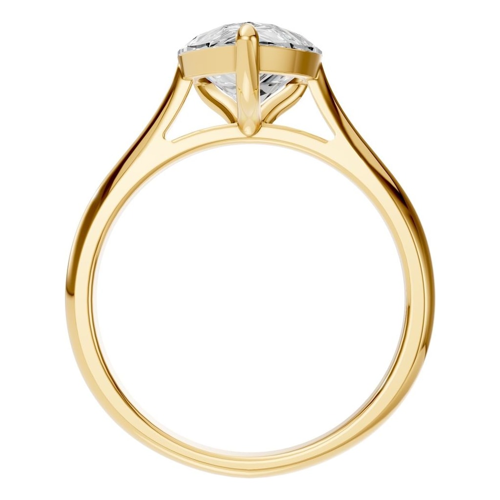 RI-6434 Yellow Gold Ring SET - Top View