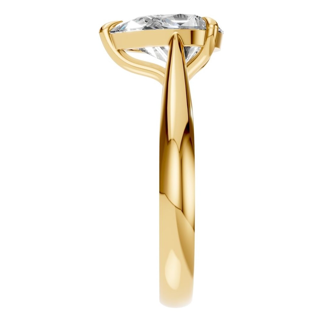 RI-6434 Yellow Gold Ring SET - Side View