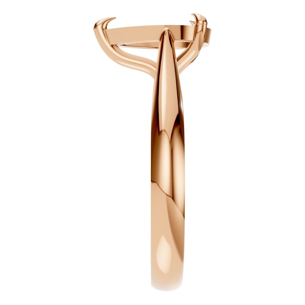 RI-6434 Rose Gold Ring UNSET - Side View