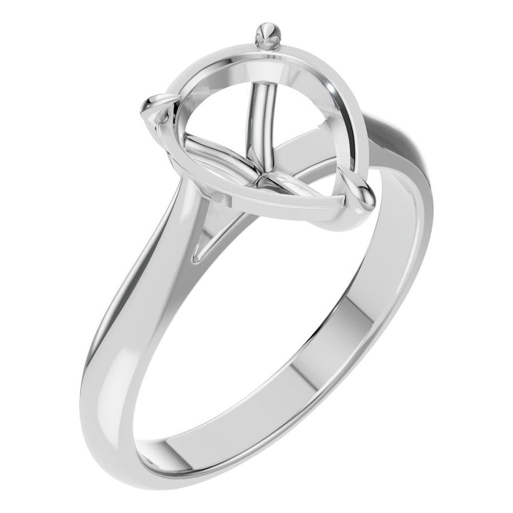 Solitaire Ring Mounting - Pear 10x8mm