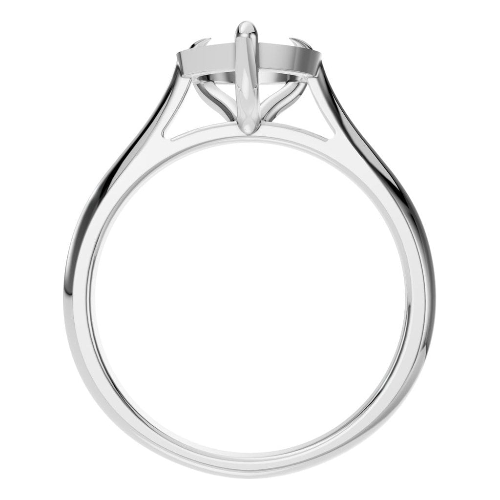 RI-6434 White Gold Ring UNSET - Top View