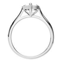 RI-6434 White Gold Ring UNSET - Top View
