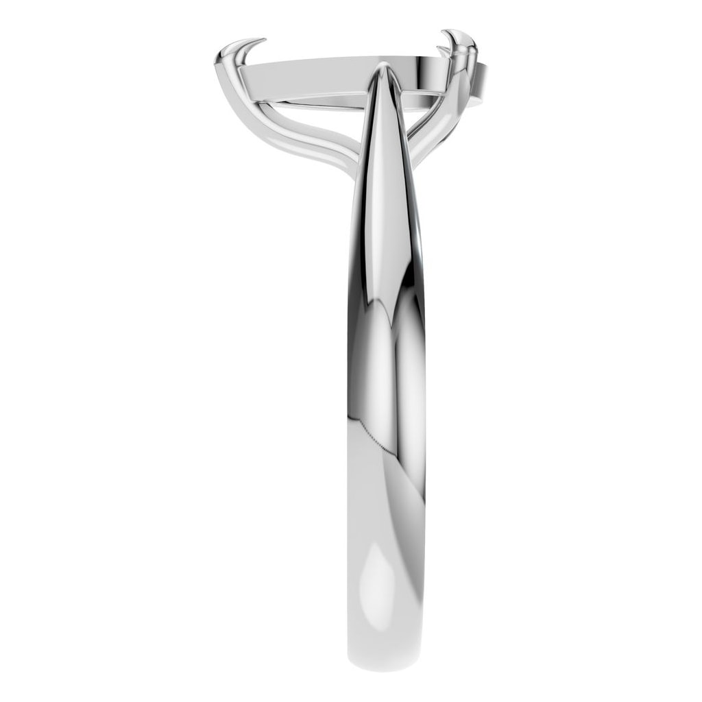 RI-6434 White Gold Ring UNSET - Side View