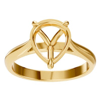 RI-6434 Yellow Gold Ring UNSET - Front View