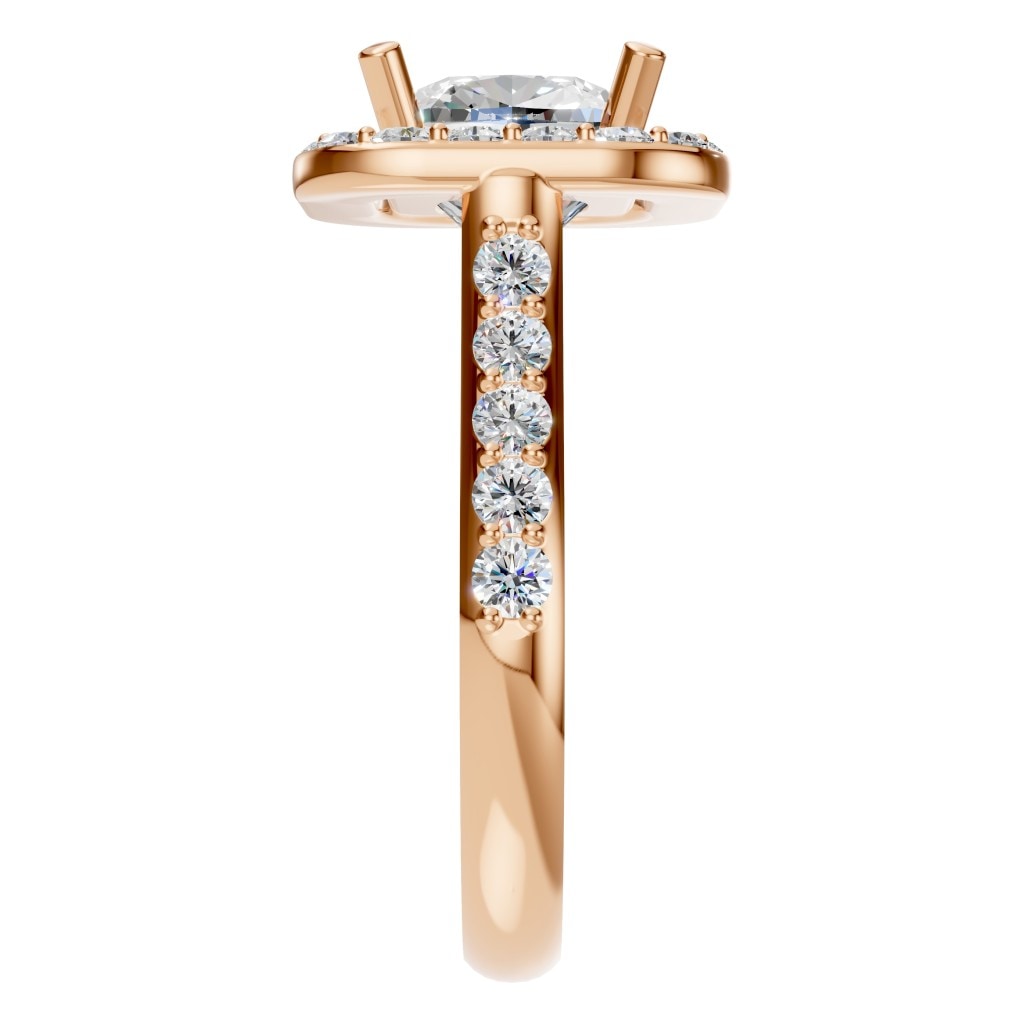 RI-6455 Rose Gold Ring SET - Side View