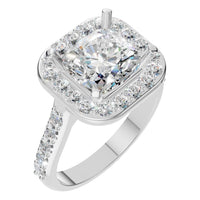 RI-6455 White Gold Ring SET - Main View