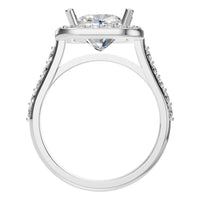 RI-6455 White Gold Ring SET - Top View