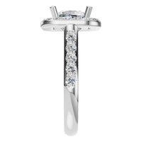 RI-6455 White Gold Ring SET - Side View