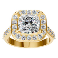 RI-6455 Yellow Gold Ring SET - Front View