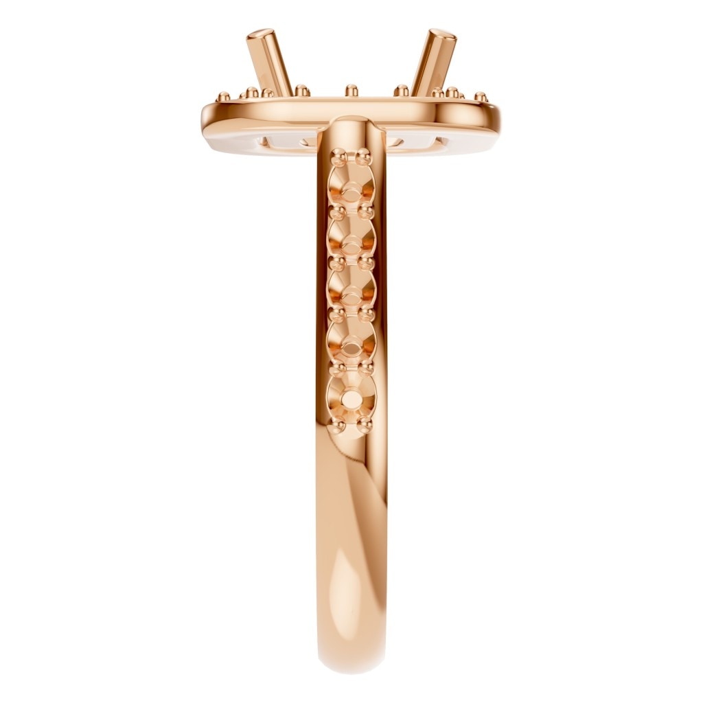 RI-6455 Rose Gold Ring UNSET - Side View