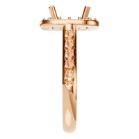 RI-6455 Rose Gold Ring UNSET - Side View