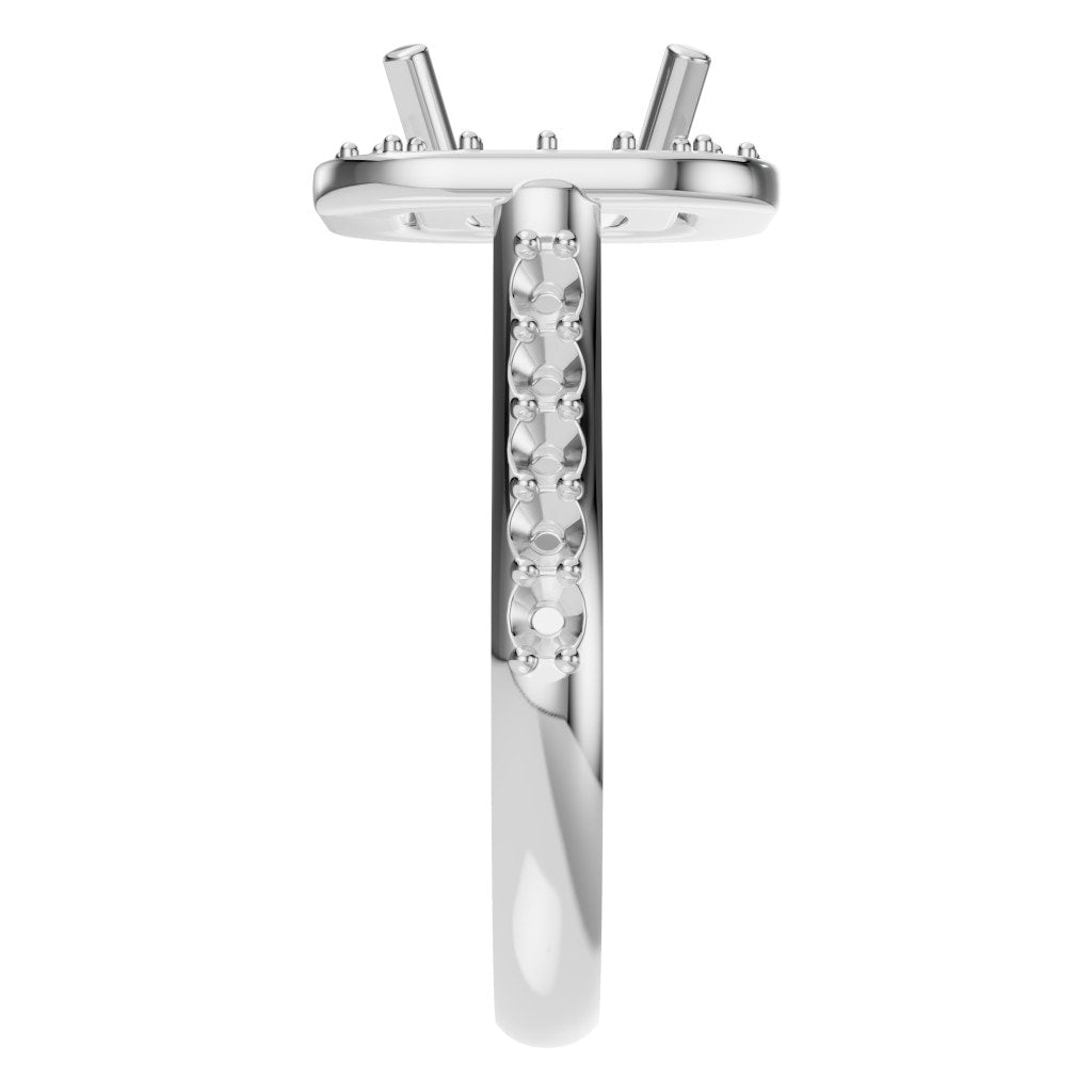 RI-6455 White Gold Ring UNSET - Side View