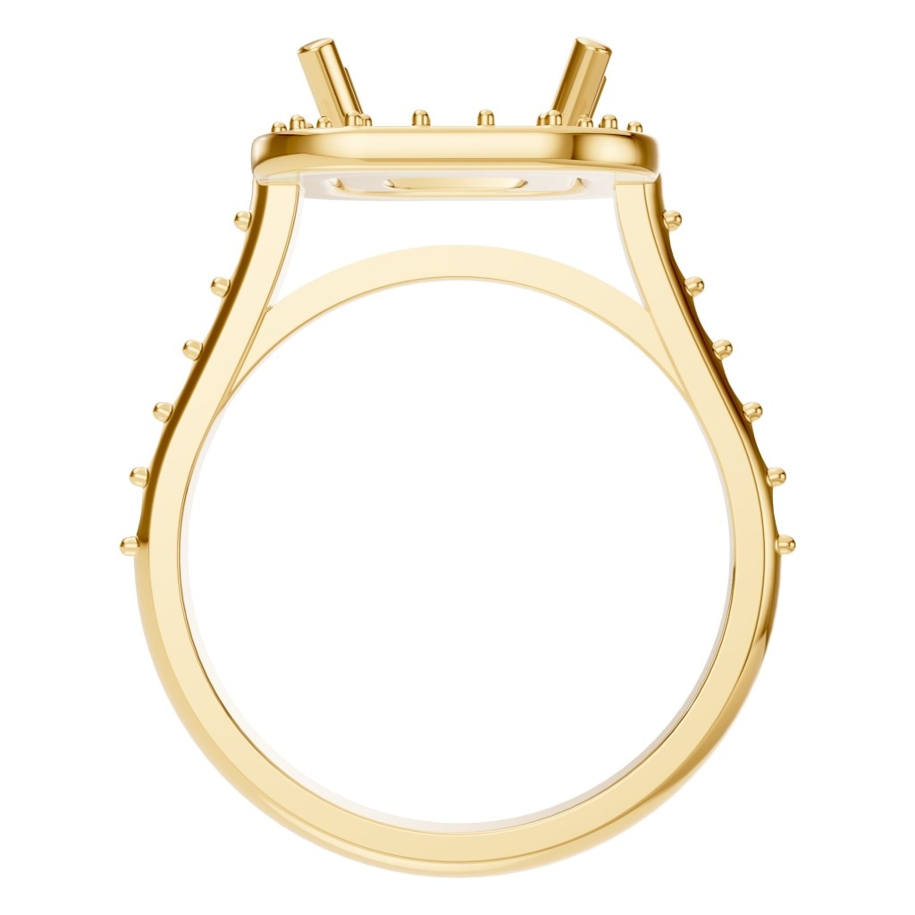 RI-6455 Yellow Gold Ring UNSET - Top View