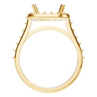 RI-6455 Yellow Gold Ring UNSET - Top View