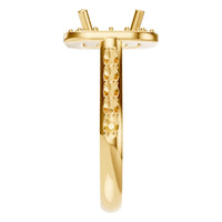 RI-6455 Yellow Gold Ring UNSET - Side View