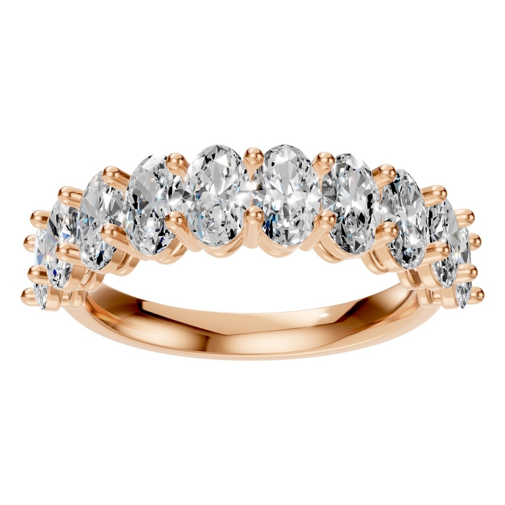 RI-6484 Rose Gold Ring SET - Front View