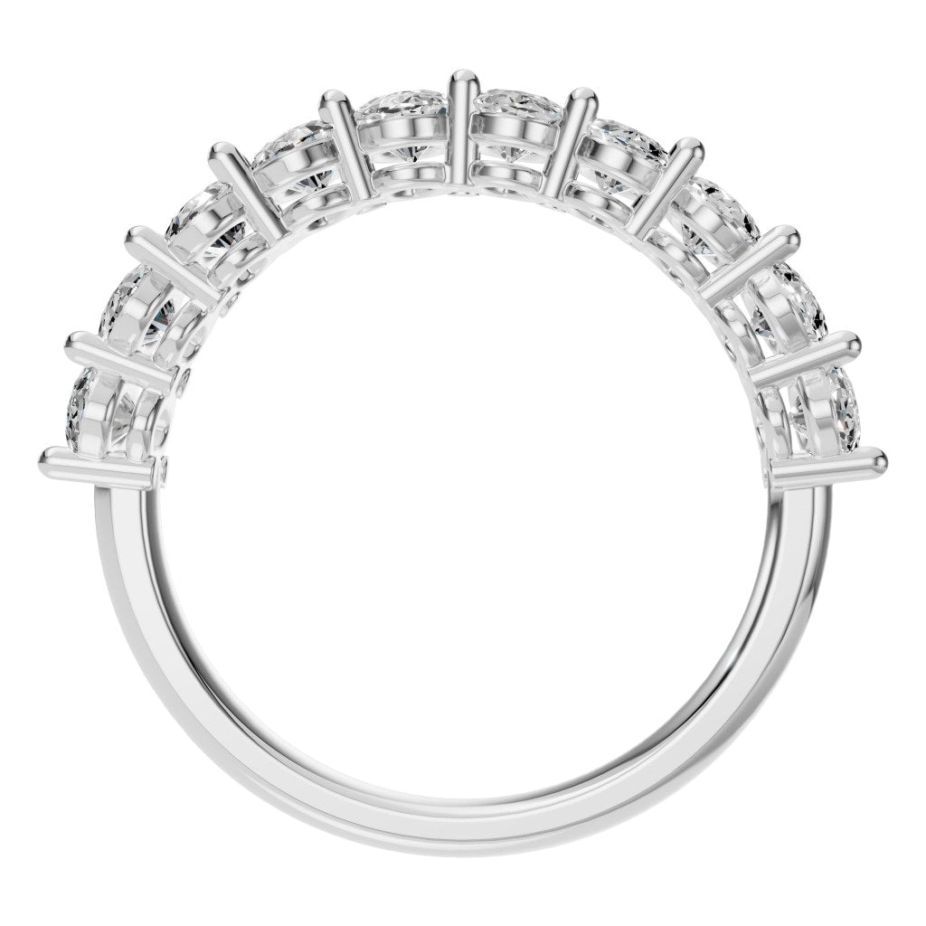RI-6484 White Gold Ring SET - Top View