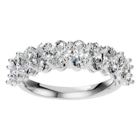 RI-6484 White Gold Ring SET - Front View