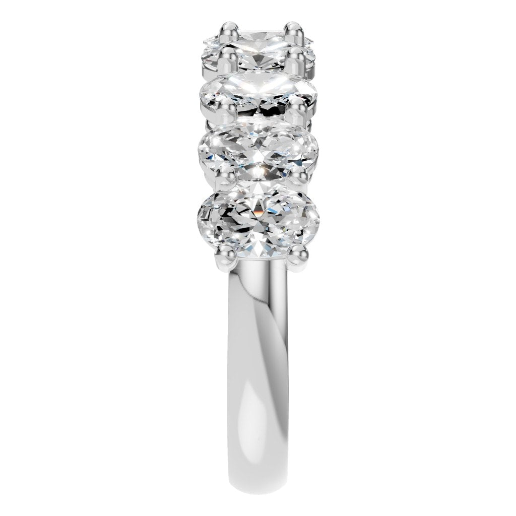 RI-6484 White Gold Ring SET - Side View