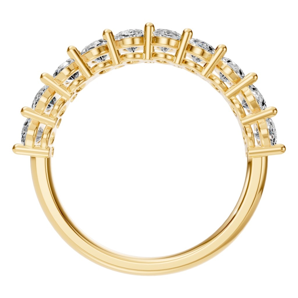 RI-6484 Yellow Gold Ring SET - Top View