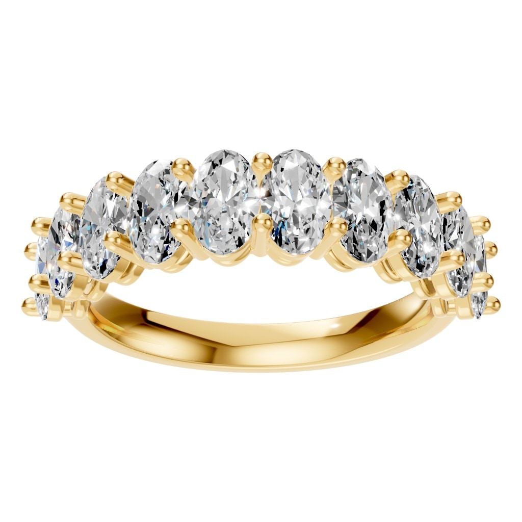 RI-6484 Yellow Gold Ring SET - Front View