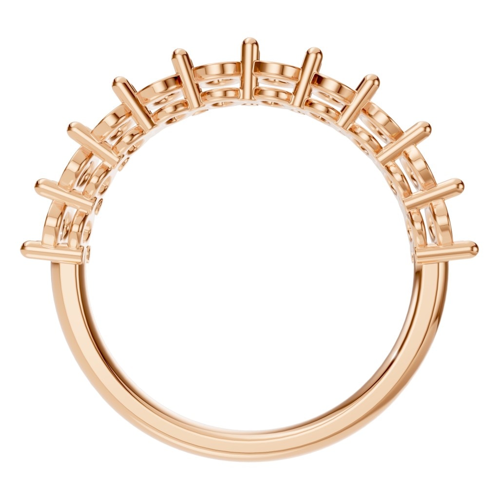 RI-6484 Rose Gold Ring UNSET - Top View