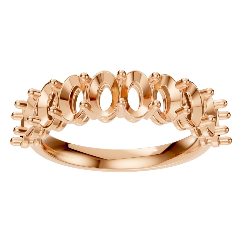 RI-6484 Rose Gold Ring UNSET - Front View