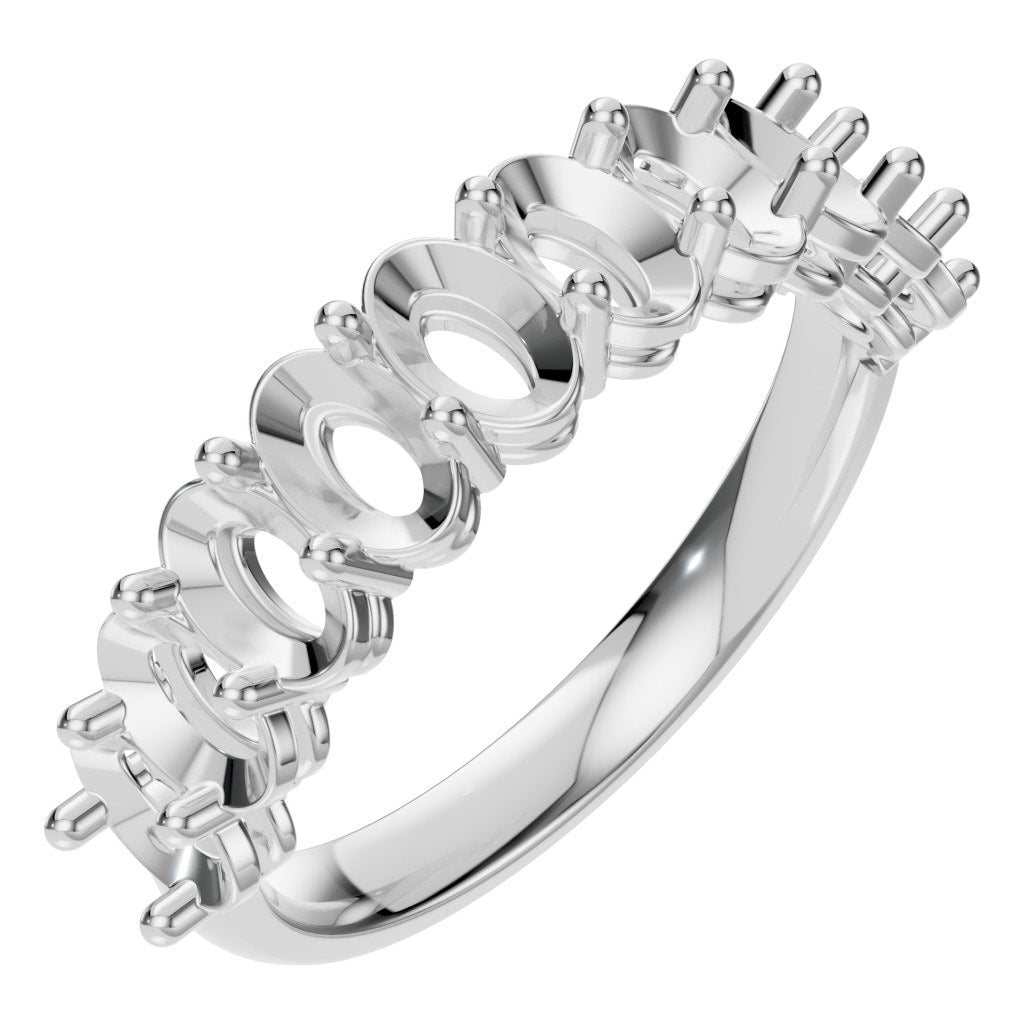 RI-6484 White Gold Ring UNSET - Main View