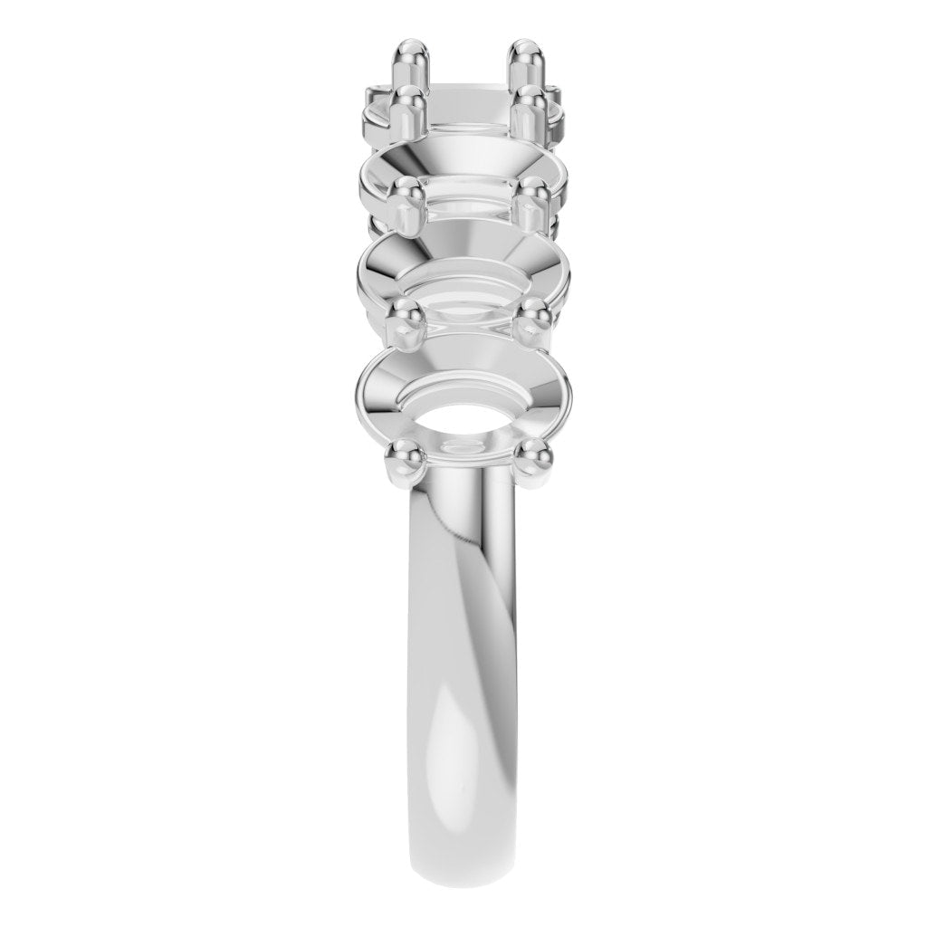 RI-6484 White Gold Ring UNSET - Side View