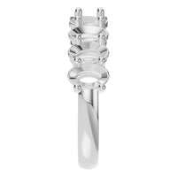 RI-6484 White Gold Ring UNSET - Side View