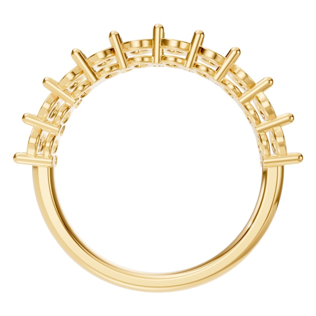 RI-6484 Yellow Gold Ring UNSET - Top View