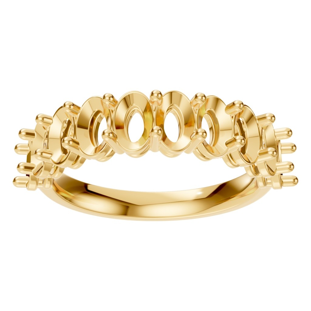 RI-6484 Yellow Gold Ring UNSET - Front View