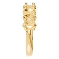 RI-6484 Yellow Gold Ring UNSET - Side View