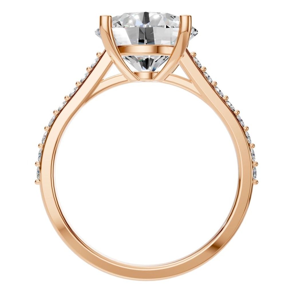RI-6486 Rose Gold Ring SET - Top View