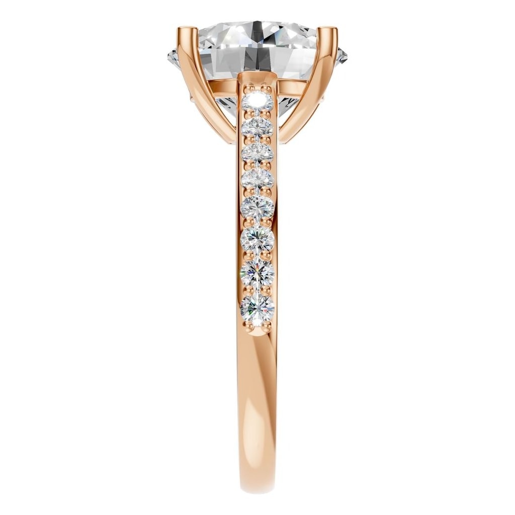 RI-6486 Rose Gold Ring SET - Side View