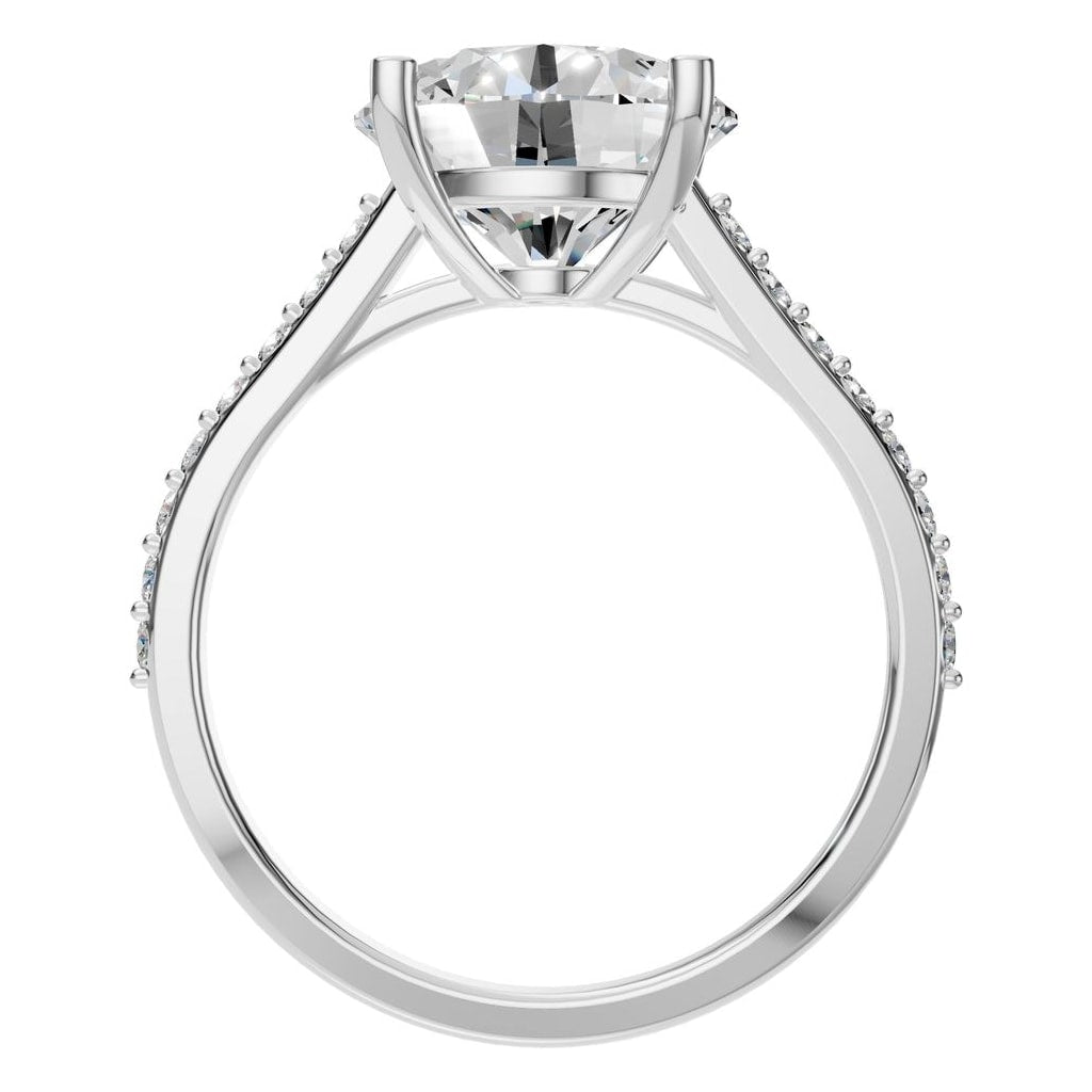 RI-6486 White Gold Ring SET - Top View