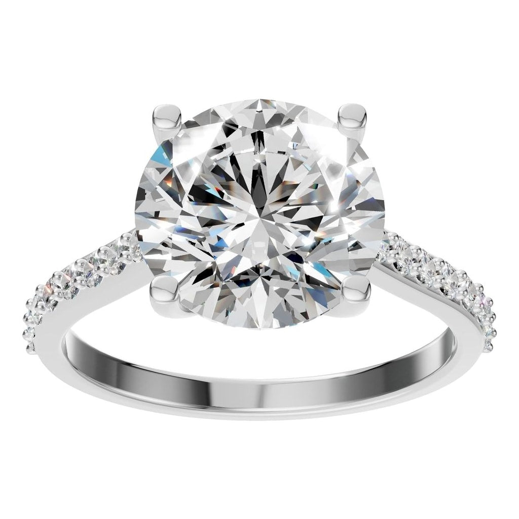 RI-6486 White Gold Ring SET - Front View