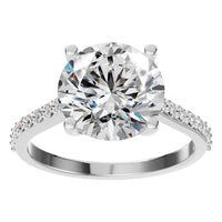 RI-6486 White Gold Ring SET - Front View