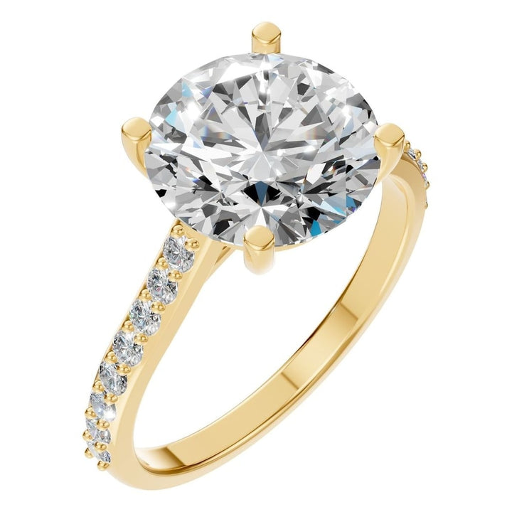 Accented Solitaire Ring Mounting - Round 9.2mm