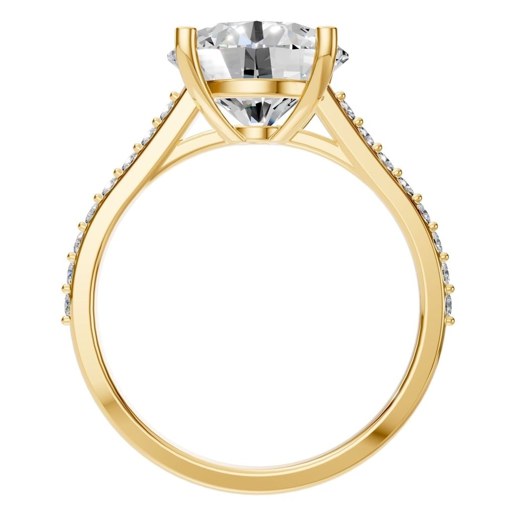 RI-6486 Yellow Gold Ring SET - Top View