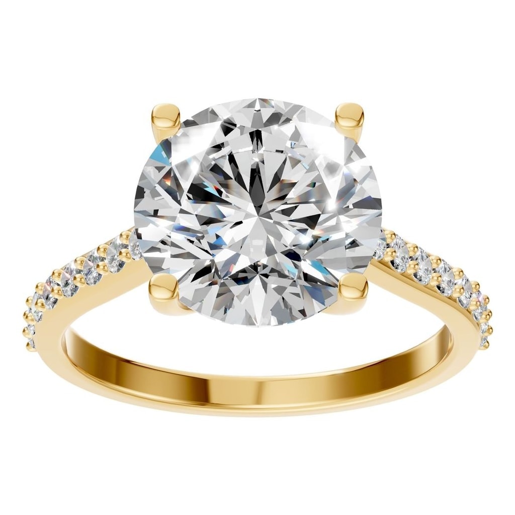 RI-6486 Yellow Gold Ring SET - Front View