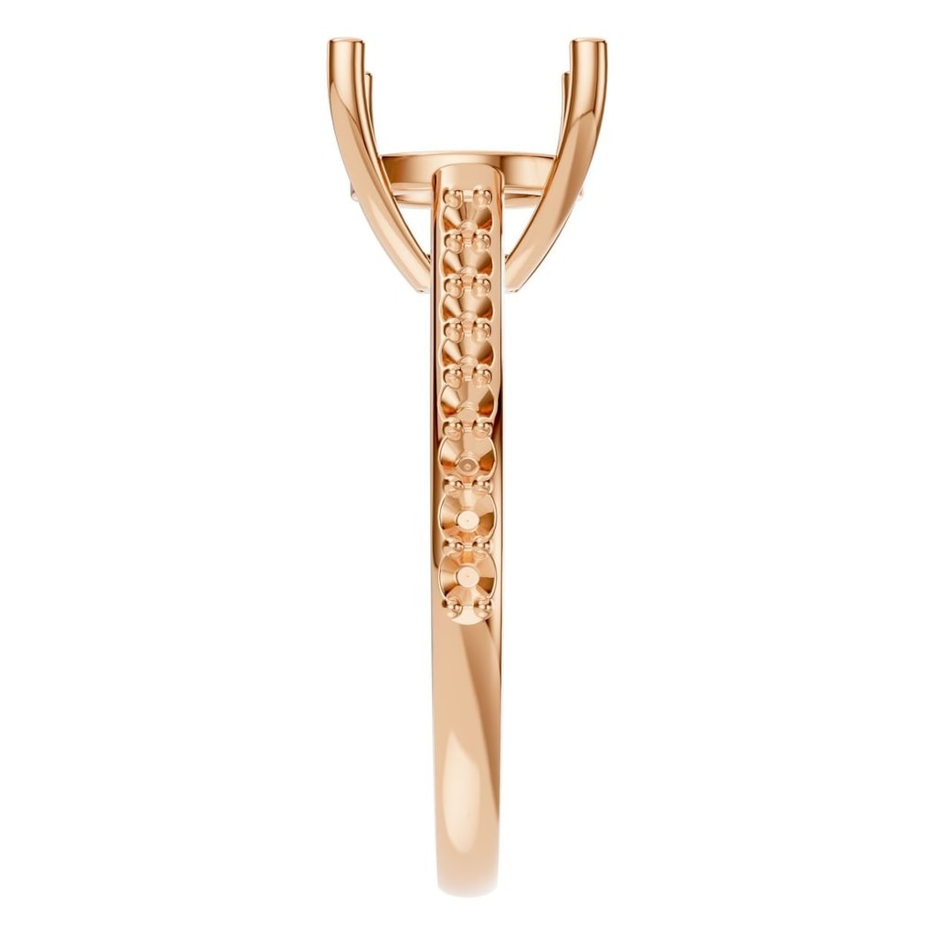 RI-6486 Rose Gold Ring UNSET - Side View