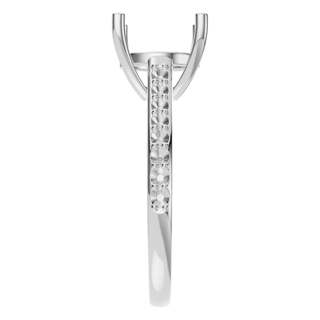 RI-6486 White Gold Ring UNSET - Side View