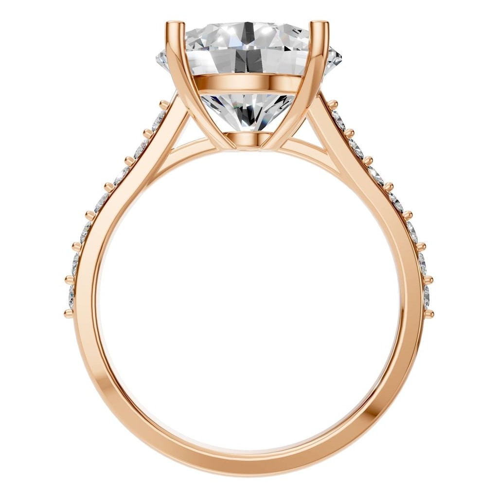 RI-6486 Rose Gold Ring SET - Top View